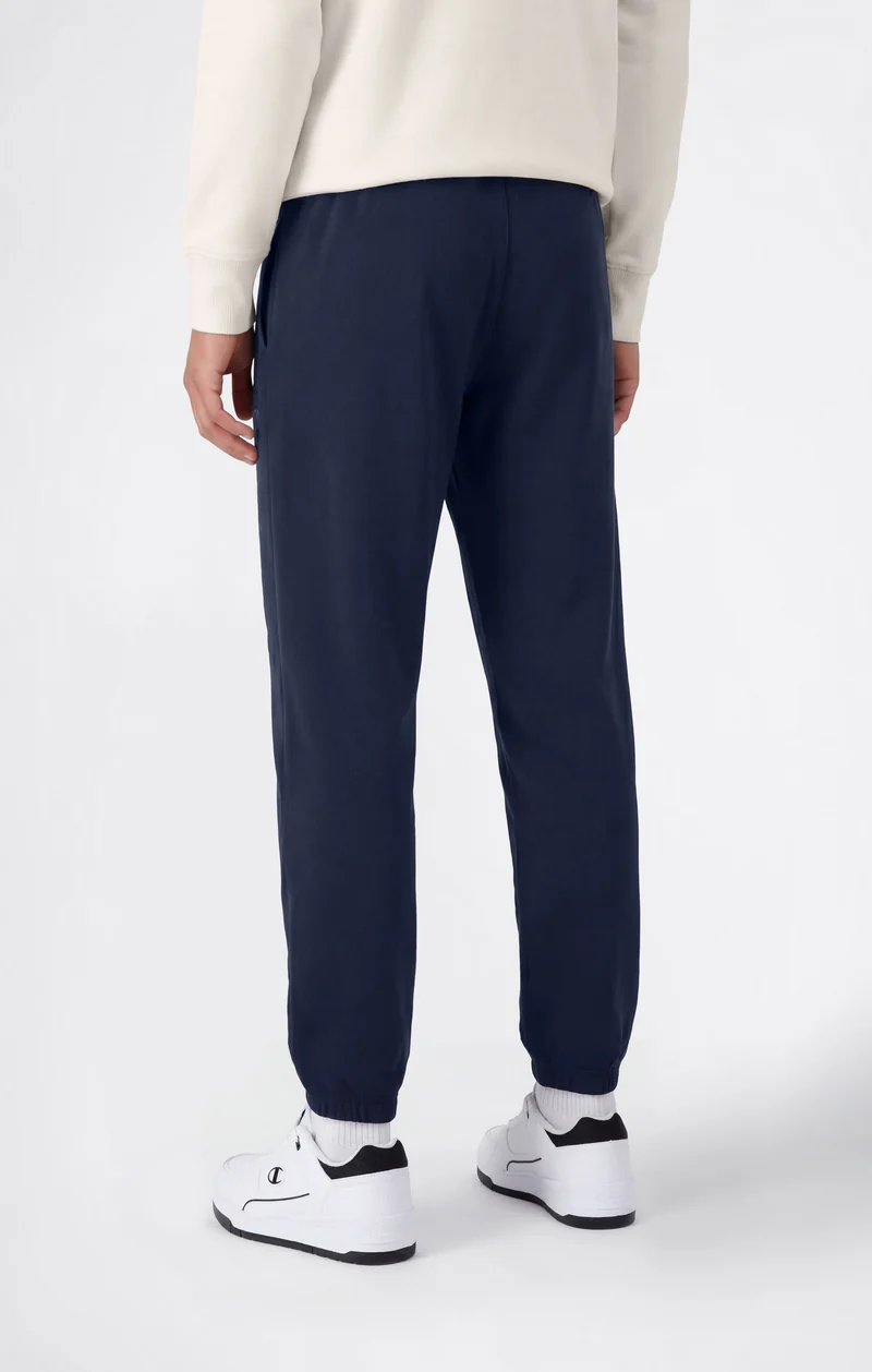 Men’s Lightweight Pants with Elastic Cuffs and Tonal Maxi Embroidered Logo Icons