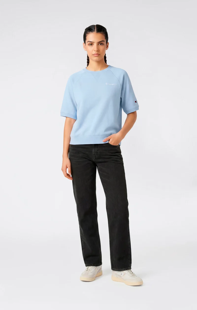Women’s Lightweight Short Sleeve Crewneck Sweatshirt Icons