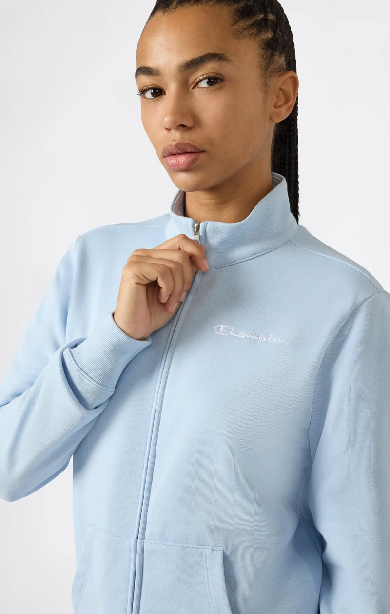Women’s Lightweight Full Zip Sweatshirt with Contrast Logo Icons