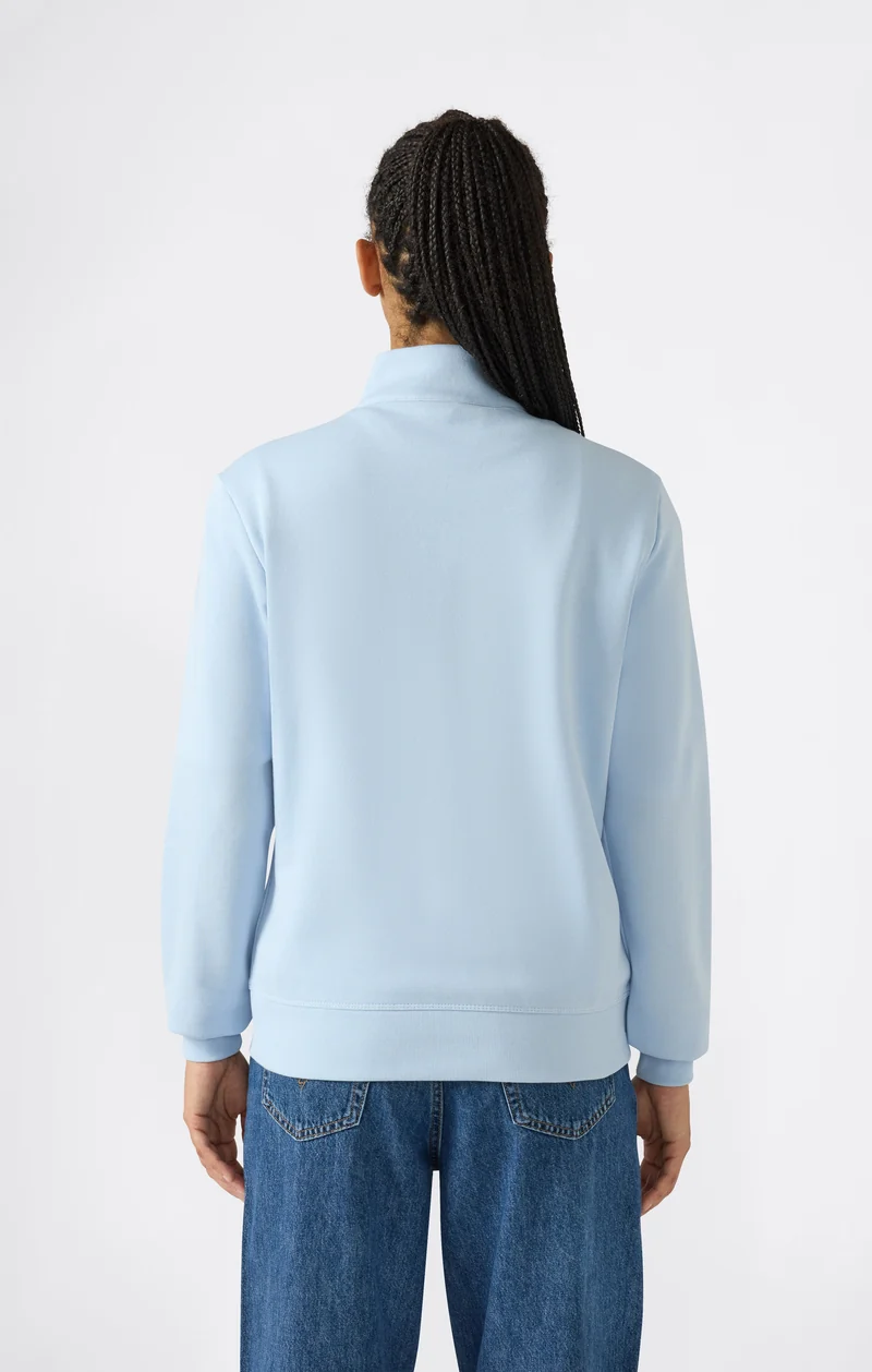 Women’s Lightweight Full Zip Sweatshirt with Contrast Logo Icons