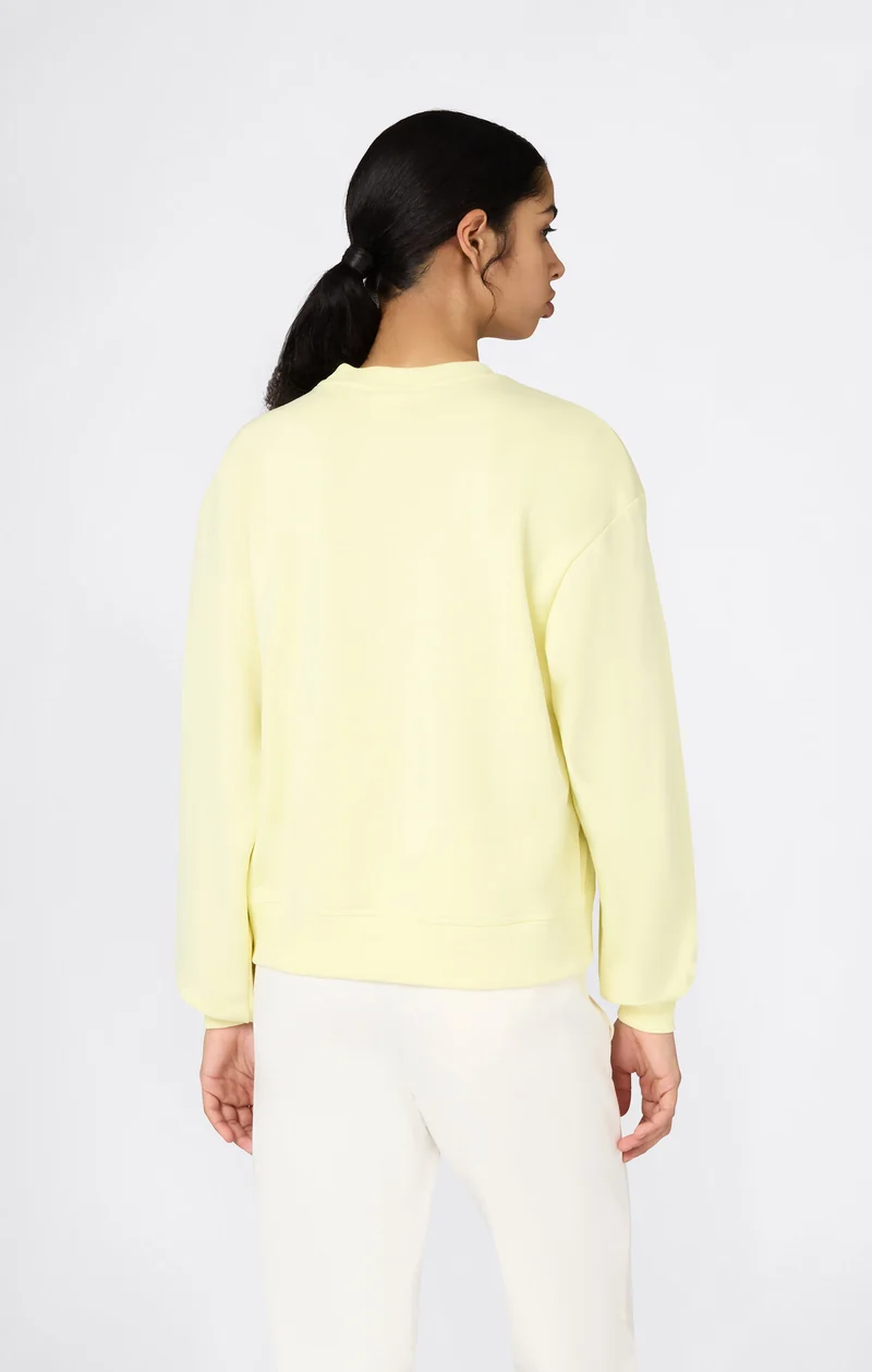 Women’s Lightweight Crewneck Sweatshirt with Tonal Embroidered “C” Logo Icons
