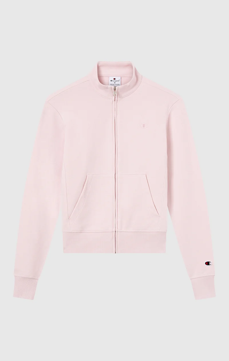 Women’s Lightweight Full Zip Sweatshirt with Tonal Embroidered “C” Logo Icons