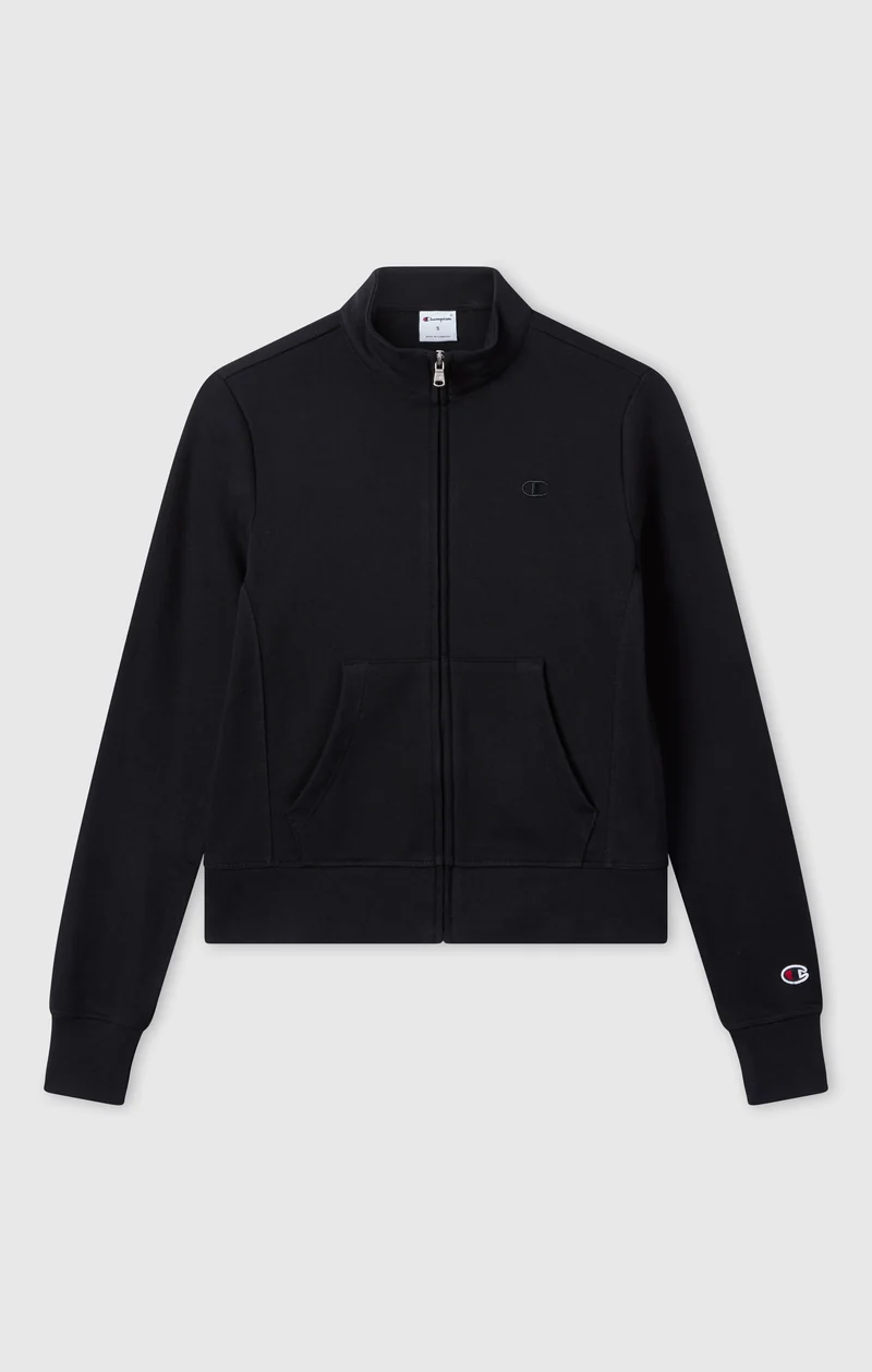 Women’s Lightweight Full Zip Sweatshirt with Tonal Embroidered “C” Logo Icons