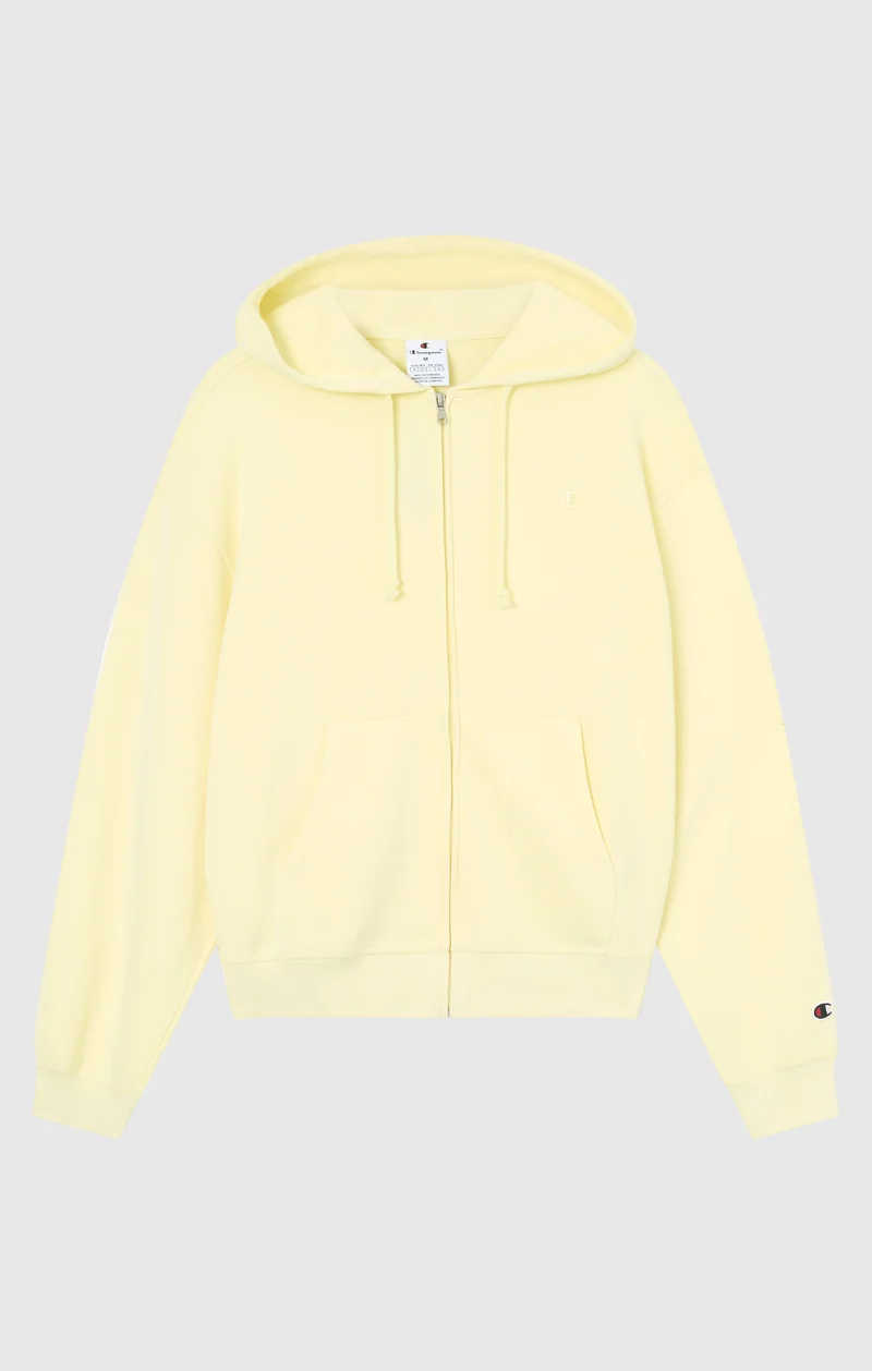 Women’s Lightweight Full Zip Hooded Sweatshirt with Tonal Embroidered “C” Logo Icons