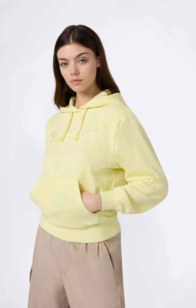Women’s Lightweight Hooded Sweatshirt with Tonal Embroidered Maxi Logo Icons