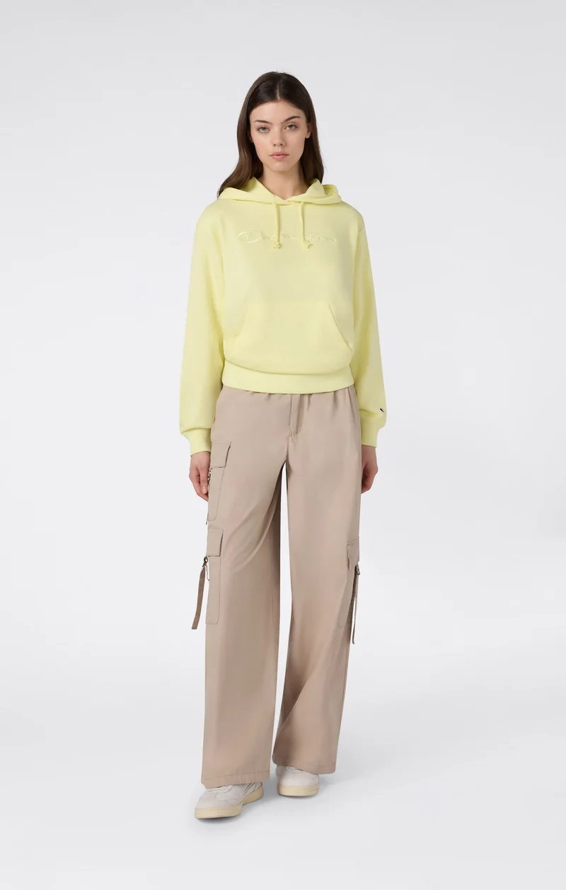 Women’s Lightweight Hooded Sweatshirt with Tonal Embroidered Maxi Logo Icons