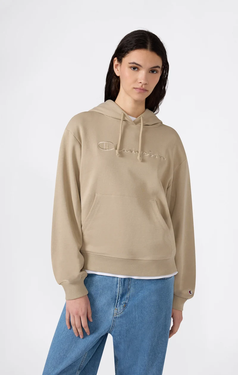 Women’s Lightweight Hooded Sweatshirt with Tonal Embroidered Maxi Logo Icons