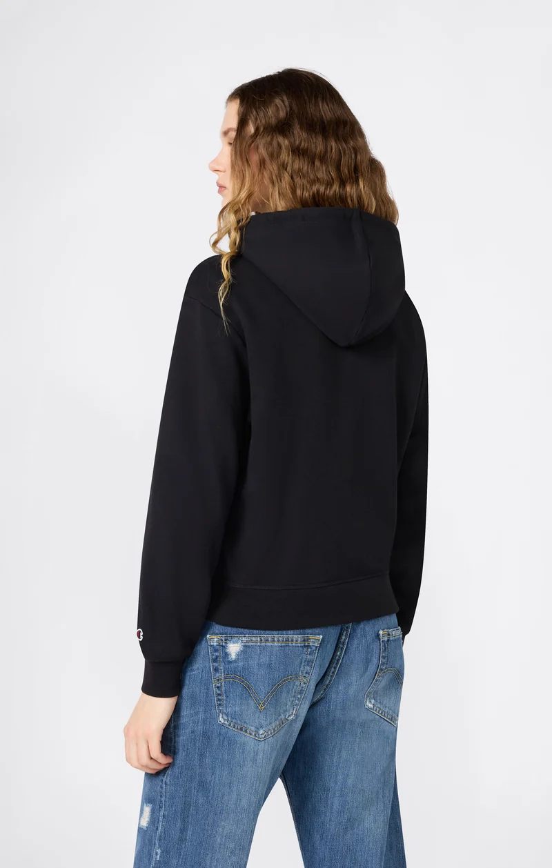 Women’s Lightweight Hooded Sweatshirt with Tonal Embroidered Maxi Logo Icons