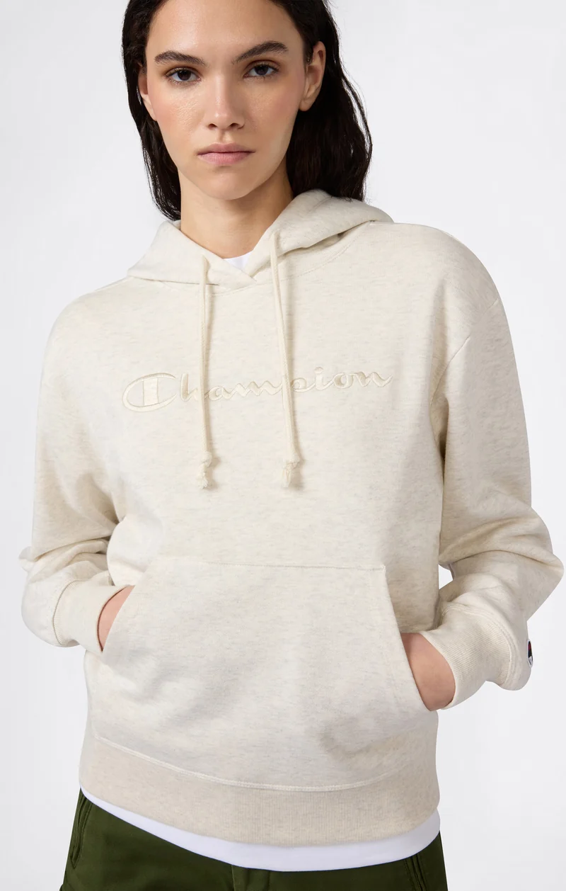 Women’s Lightweight Hooded Sweatshirt with Tonal Embroidered Maxi Logo Icons