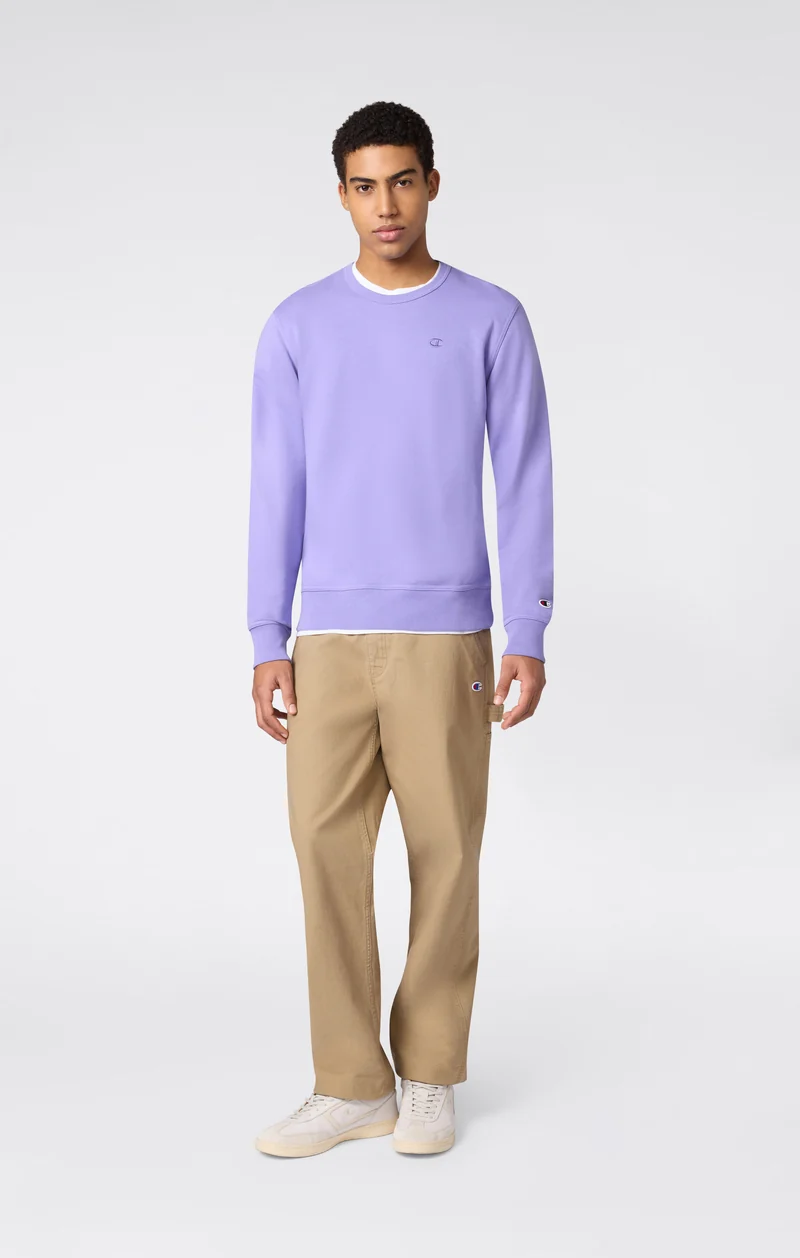 Men's Lightweight Sweatshirt with Tone-on-Tone Embroidered Logo