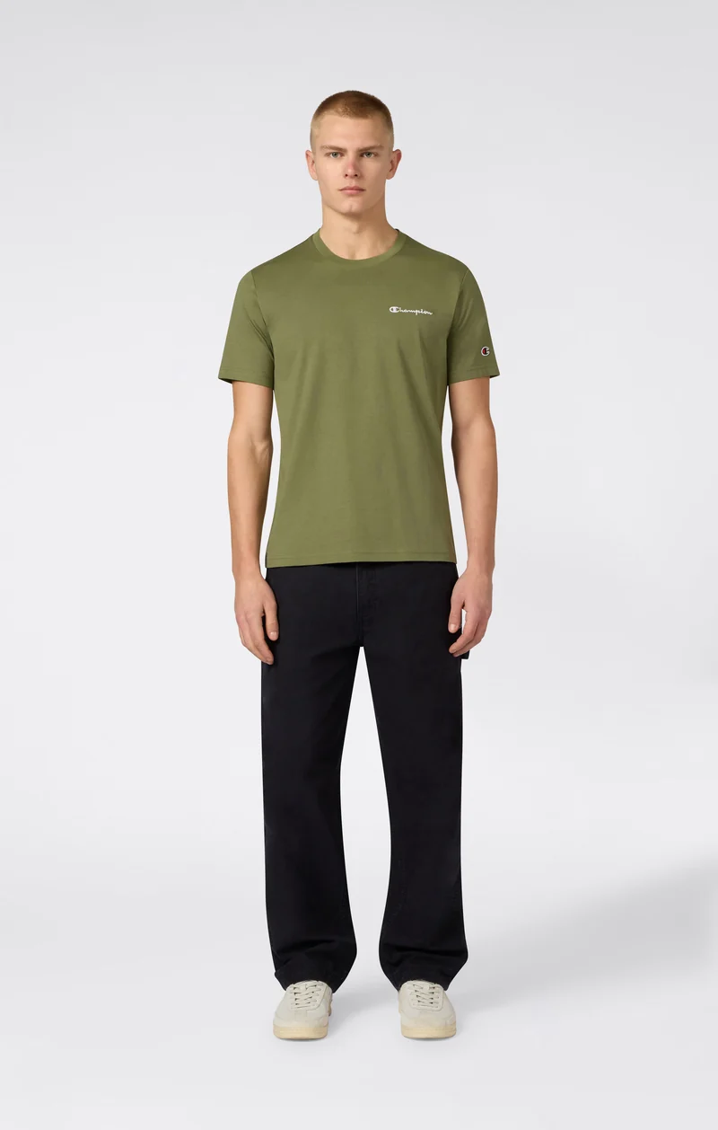 Men’s T-Shirt with Small Embroidered Logo Icons