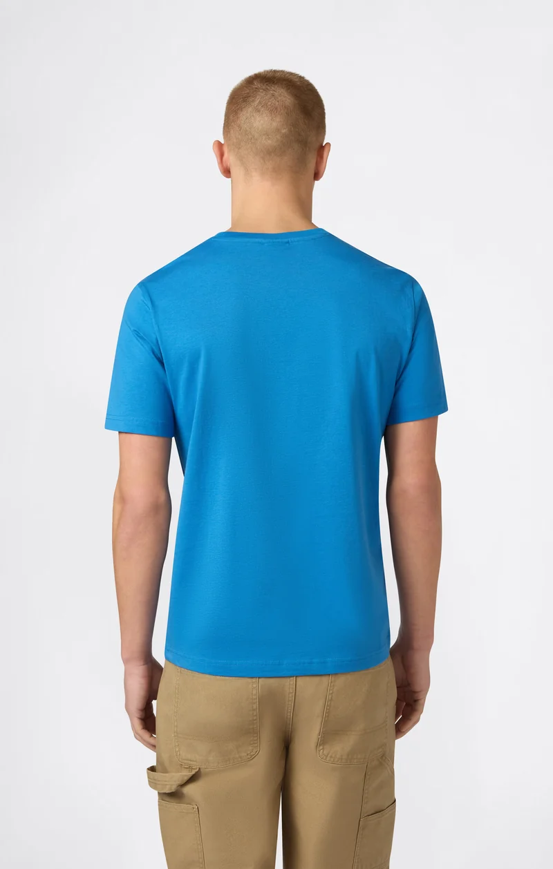 Men’s T-Shirt with Small Embroidered Logo Icons