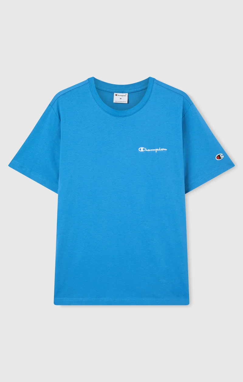 Men’s T-Shirt with Small Embroidered Logo Icons