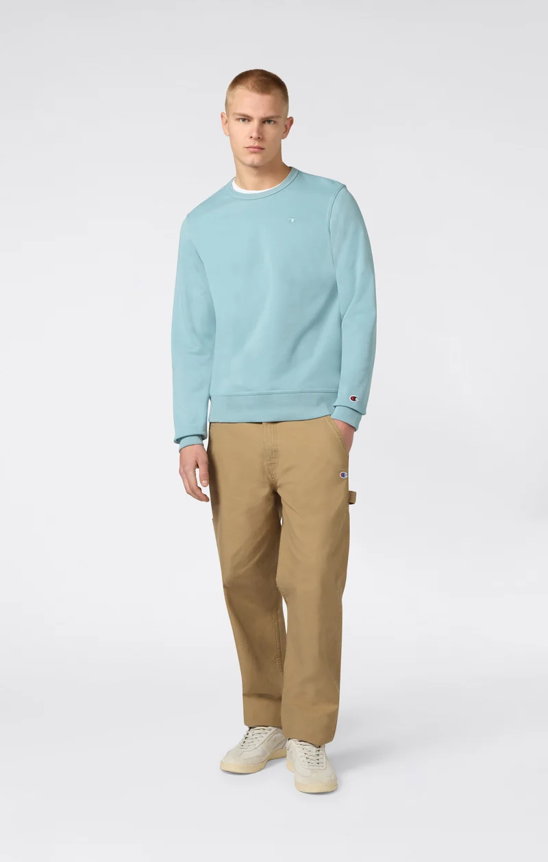 Men's Lightweight Sweatshirt with Tone-on-Tone Embroidered Logo