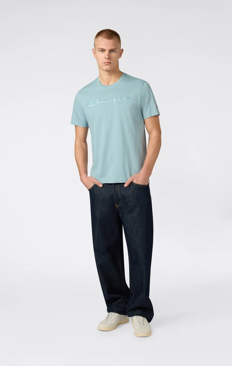 Men’s T-Shirt with Big Embroidery Logo Icons