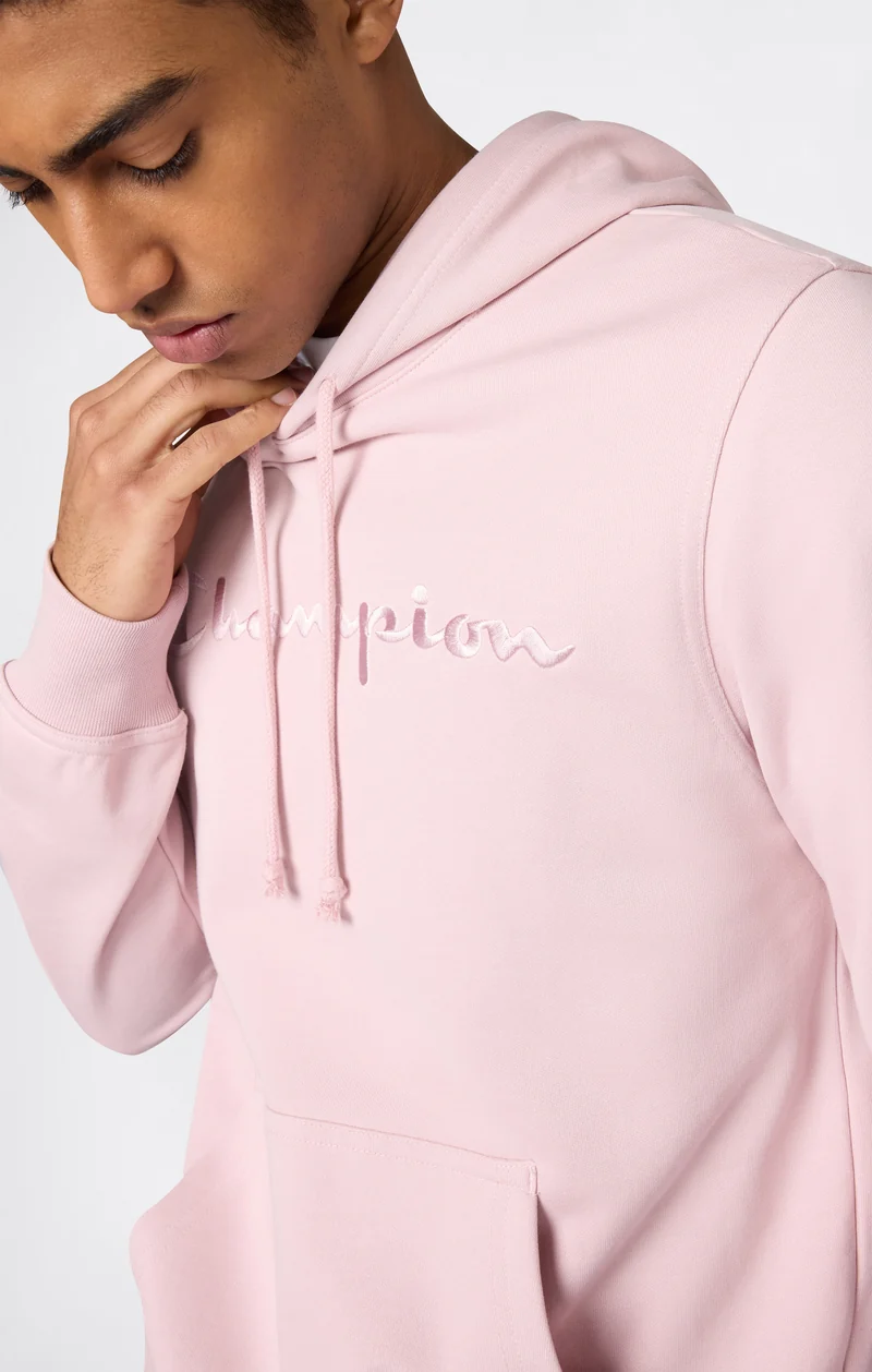 Men's Lightweight Hoodie with Embroidered Logo Icons