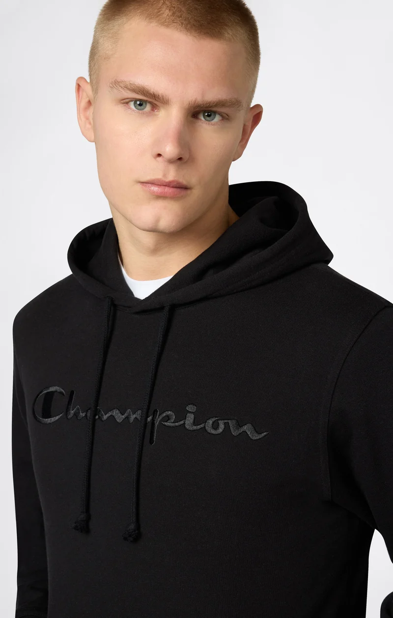 Men's Lightweight Hoodie with Embroidered Logo Icons