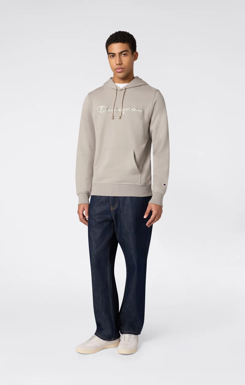 Men's Lightweight Hoodie with Embroidered Logo Icons