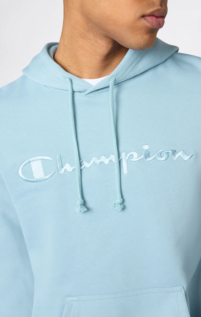 Men's Lightweight Hoodie with Embroidered Logo Icons