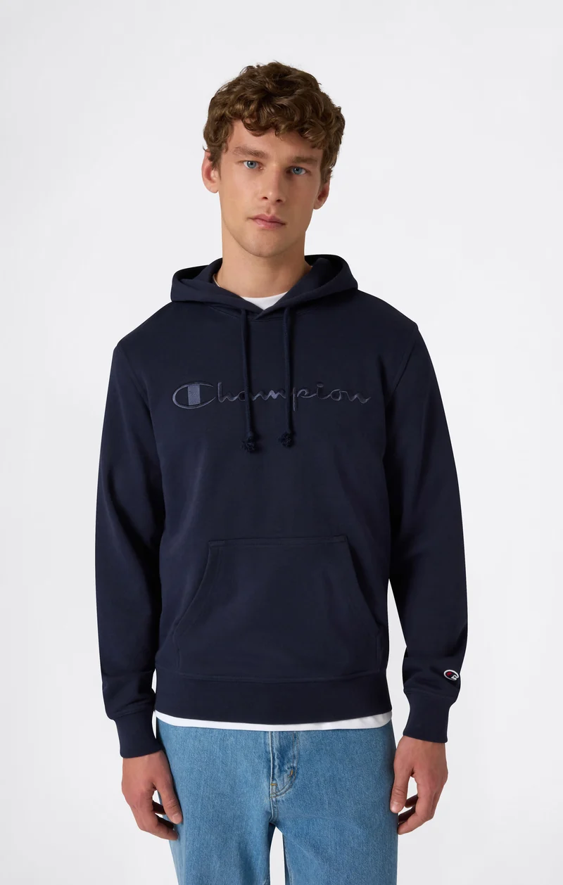 Men's Lightweight Hoodie with Embroidered Logo Icons