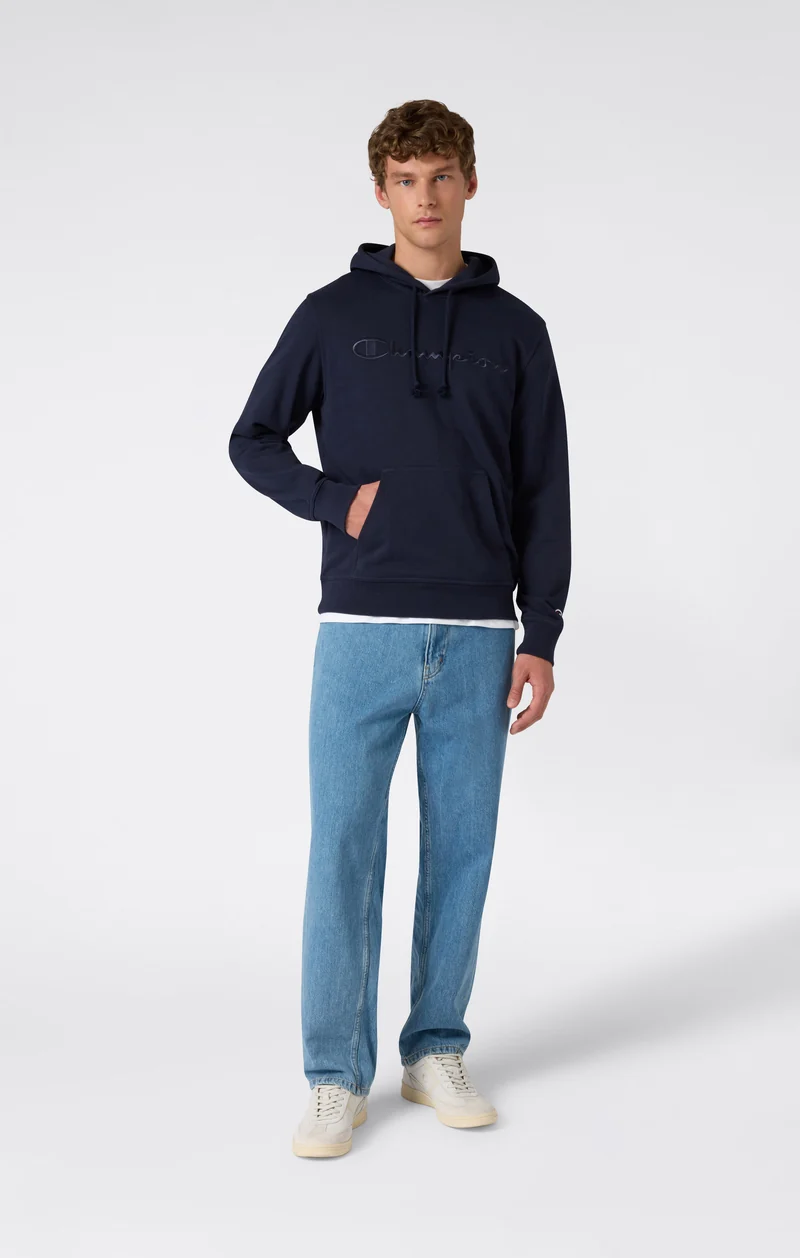 Men's Lightweight Hoodie with Embroidered Logo Icons