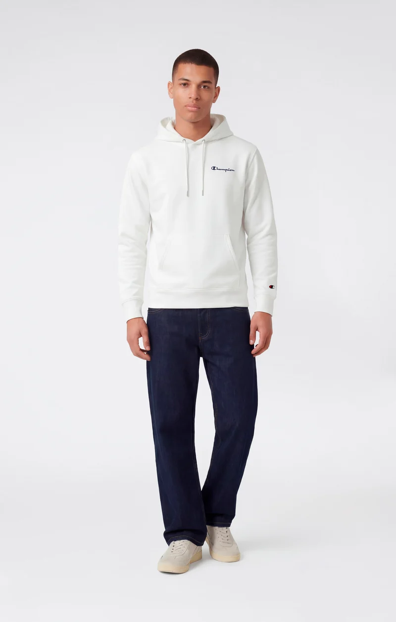Men’s Lightweight Hoodie with Small Embroidered Logo Icons