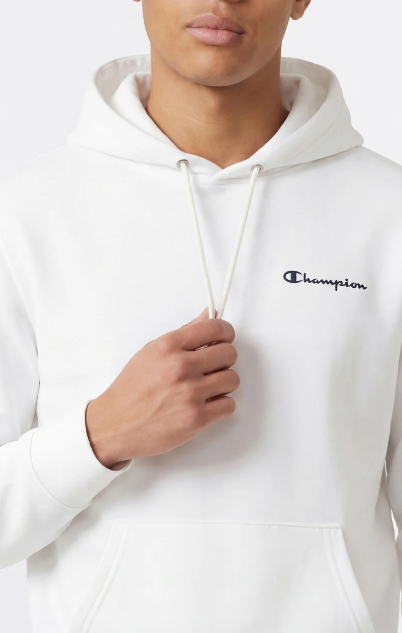Men’s Lightweight Hoodie with Small Embroidered Logo Icons