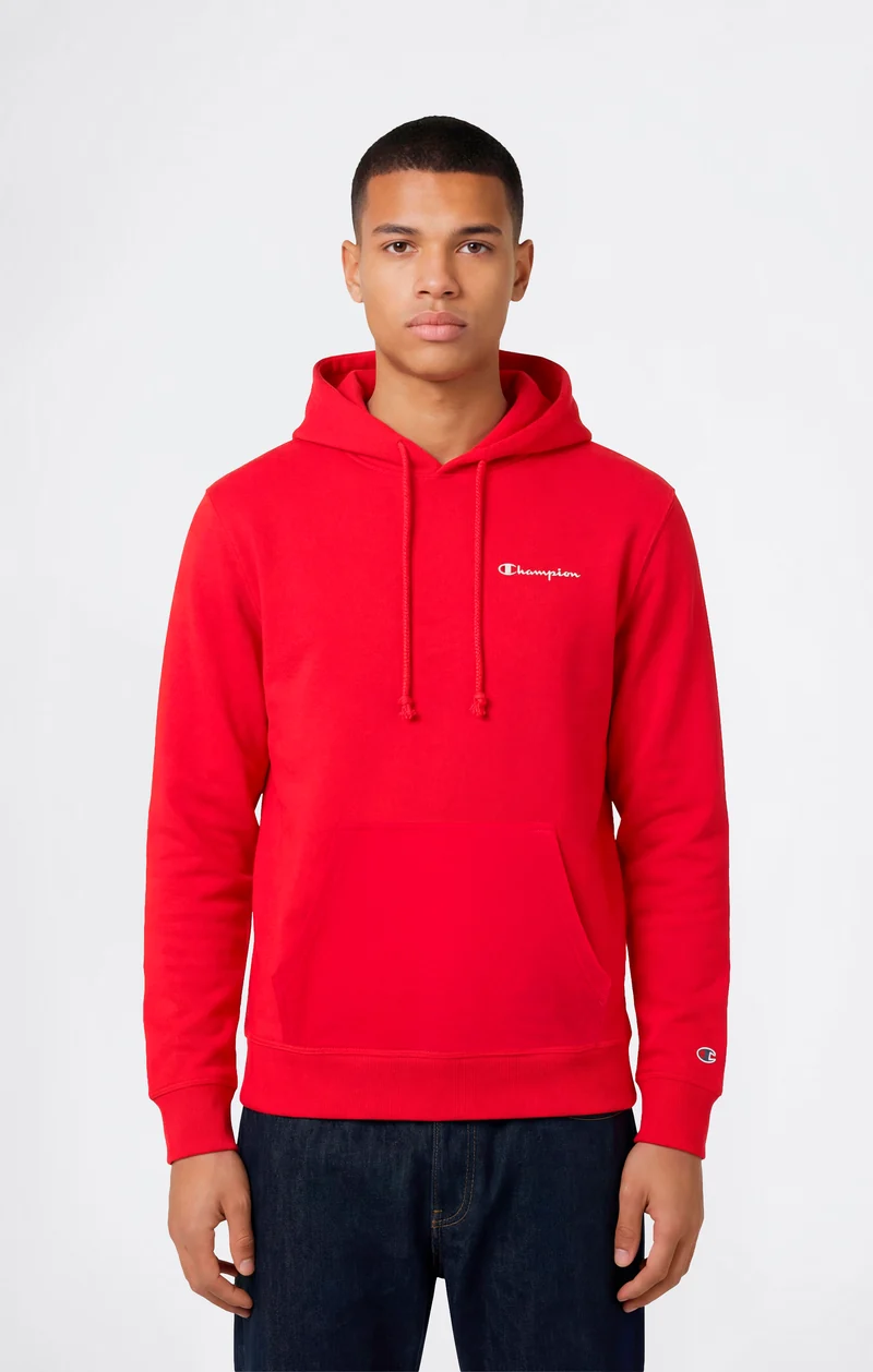 Men’s Lightweight Hoodie with Small Embroidered Logo Icons