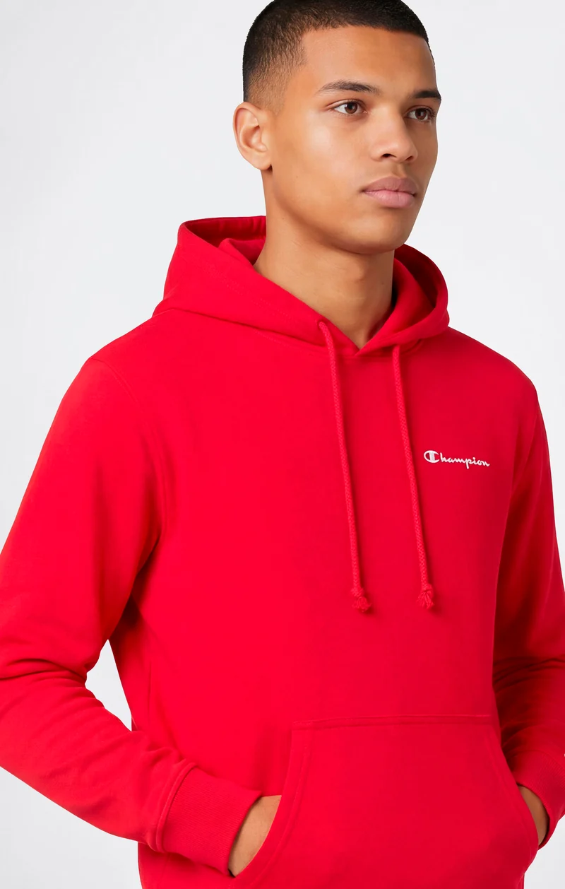 Men’s Lightweight Hoodie with Small Embroidered Logo Icons