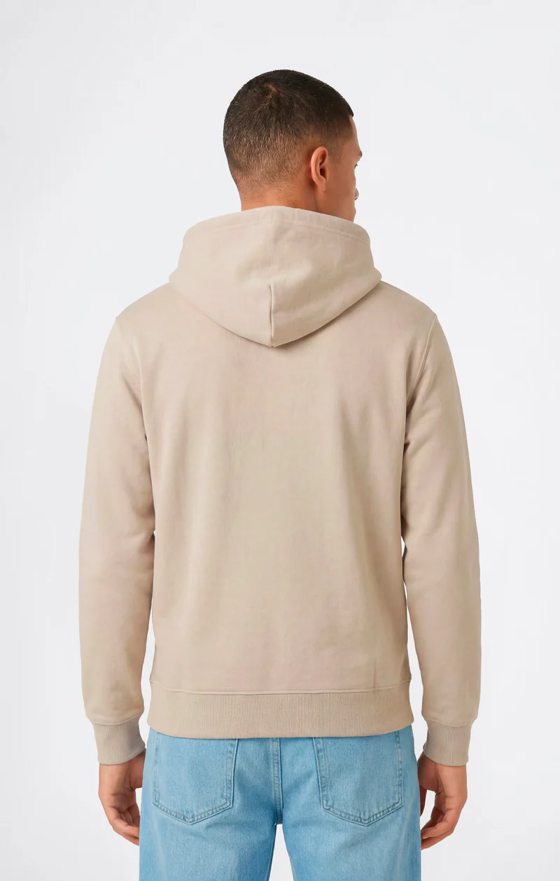 Men’s Lightweight Hoodie with Small Embroidered Logo Icons