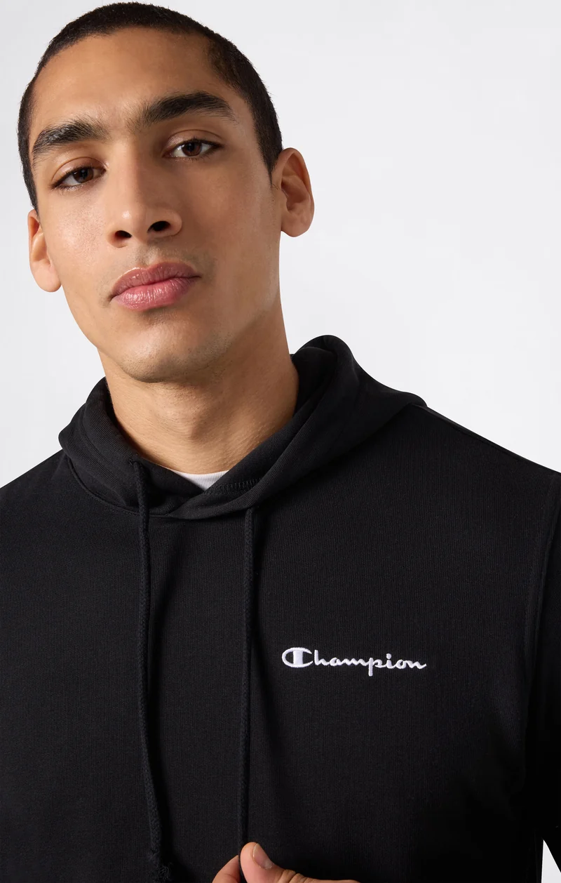 Men’s Lightweight Hoodie with Small Embroidered Logo Icons
