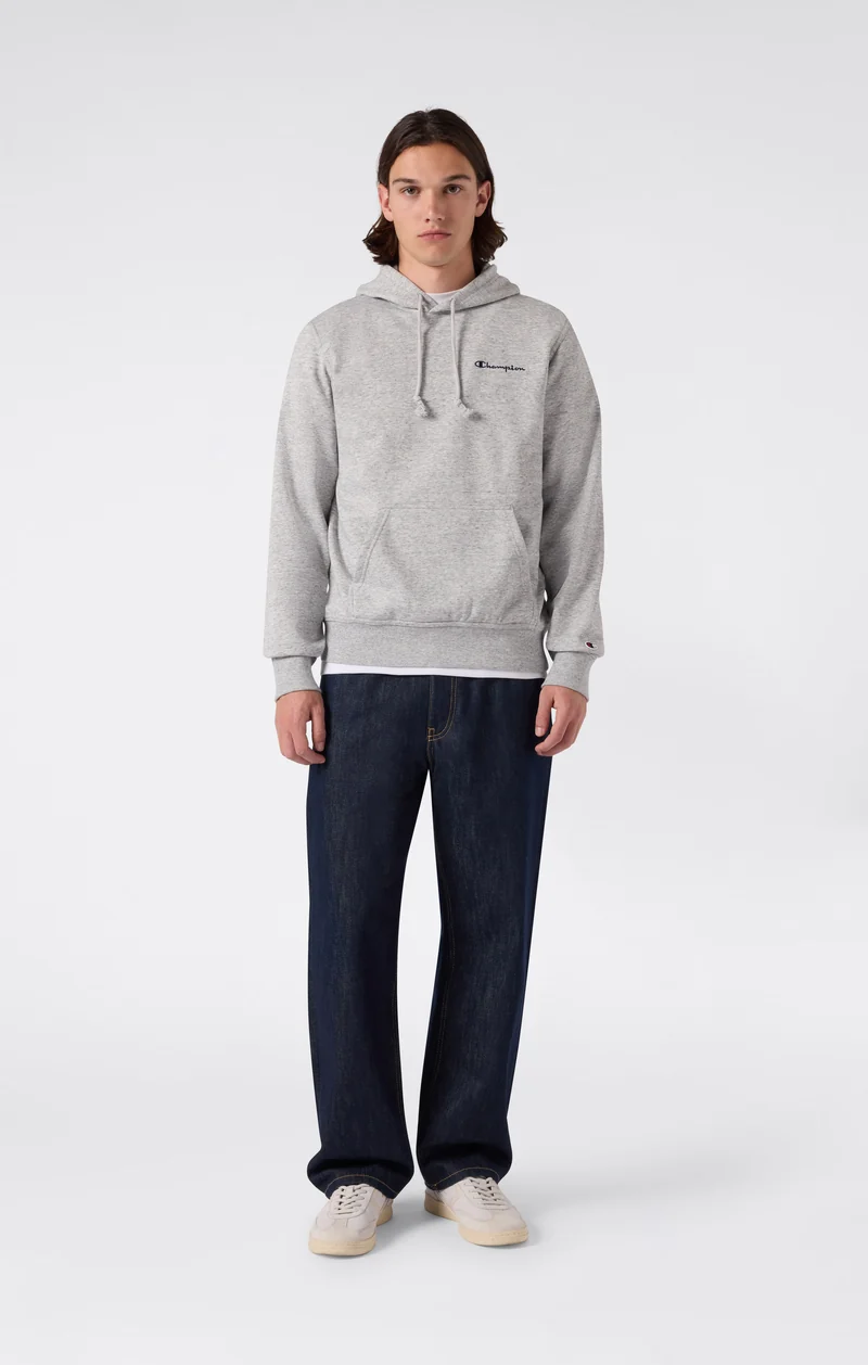 Men’s Lightweight Hoodie with Small Embroidered Logo Icons