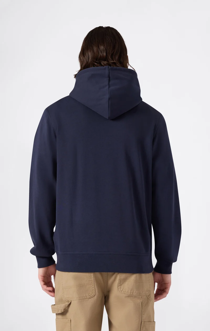 Men’s Lightweight Hoodie with Small Embroidered Logo Icons