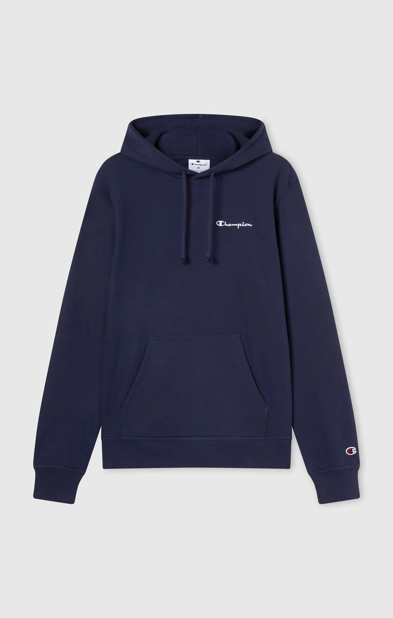 Men’s Lightweight Hoodie with Small Embroidered Logo Icons