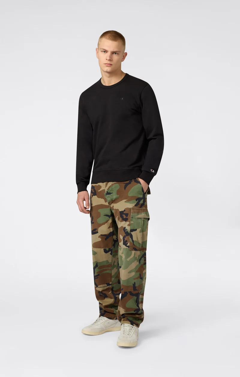 Men's Lightweight Sweatshirt with Tone-on-Tone Embroidered Logo