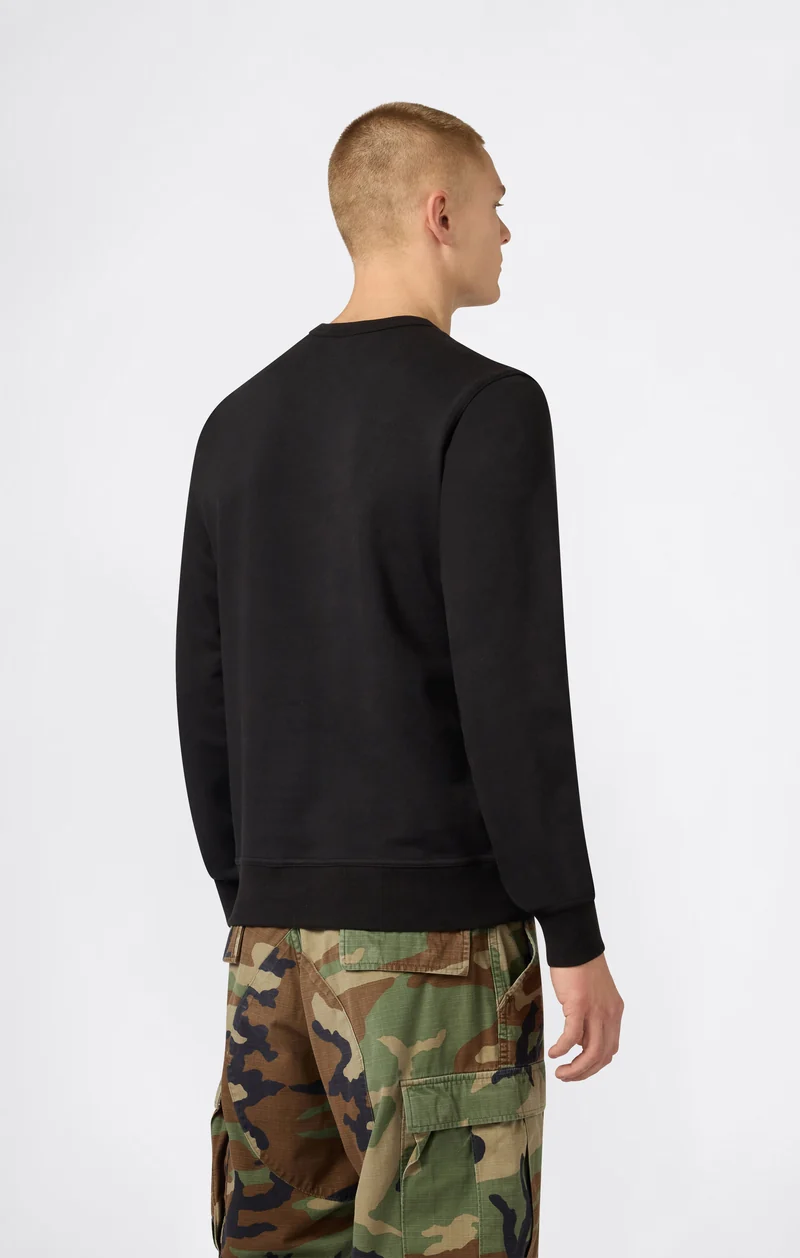 Men's Lightweight Sweatshirt with Tone-on-Tone Embroidered Logo