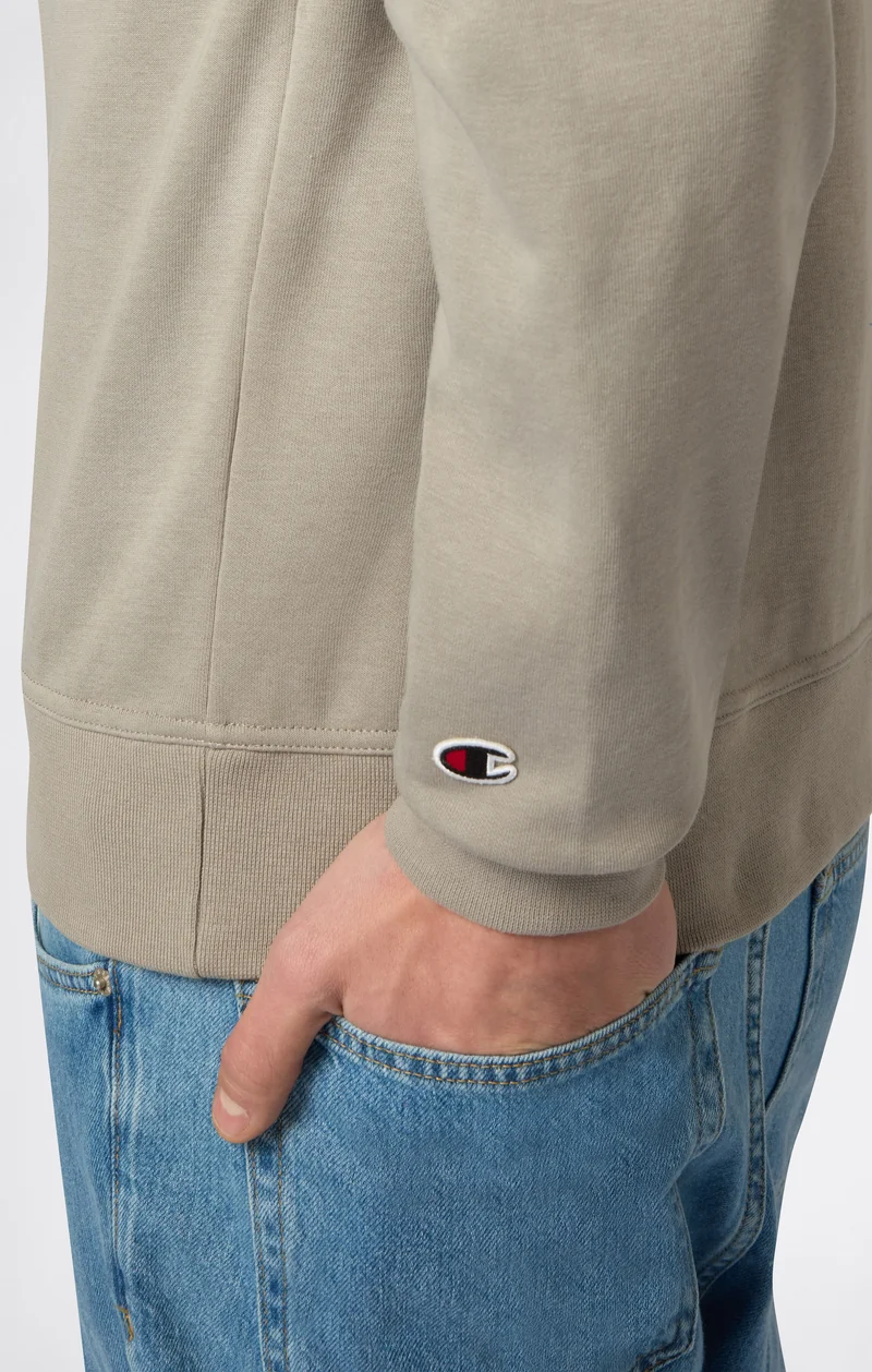 Men's Lightweight Sweatshirt with Tone-on-Tone Embroidered Logo