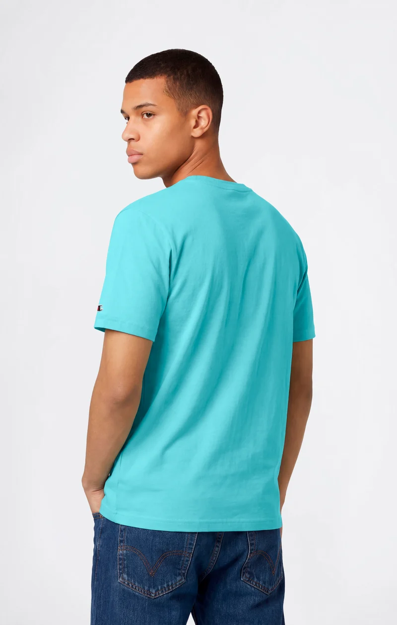 Men’s T-Shirt with Small Embroidered Logo Icons