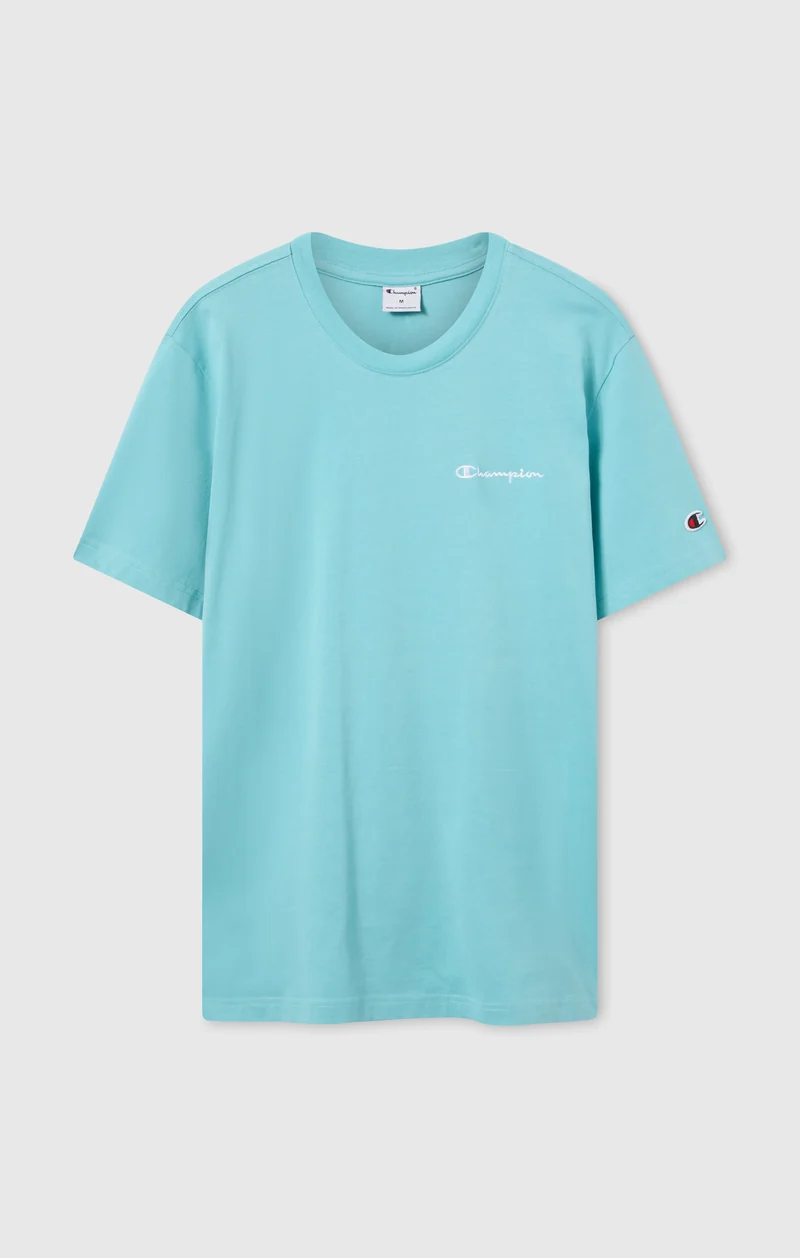 Men’s T-Shirt with Small Embroidered Logo Icons
