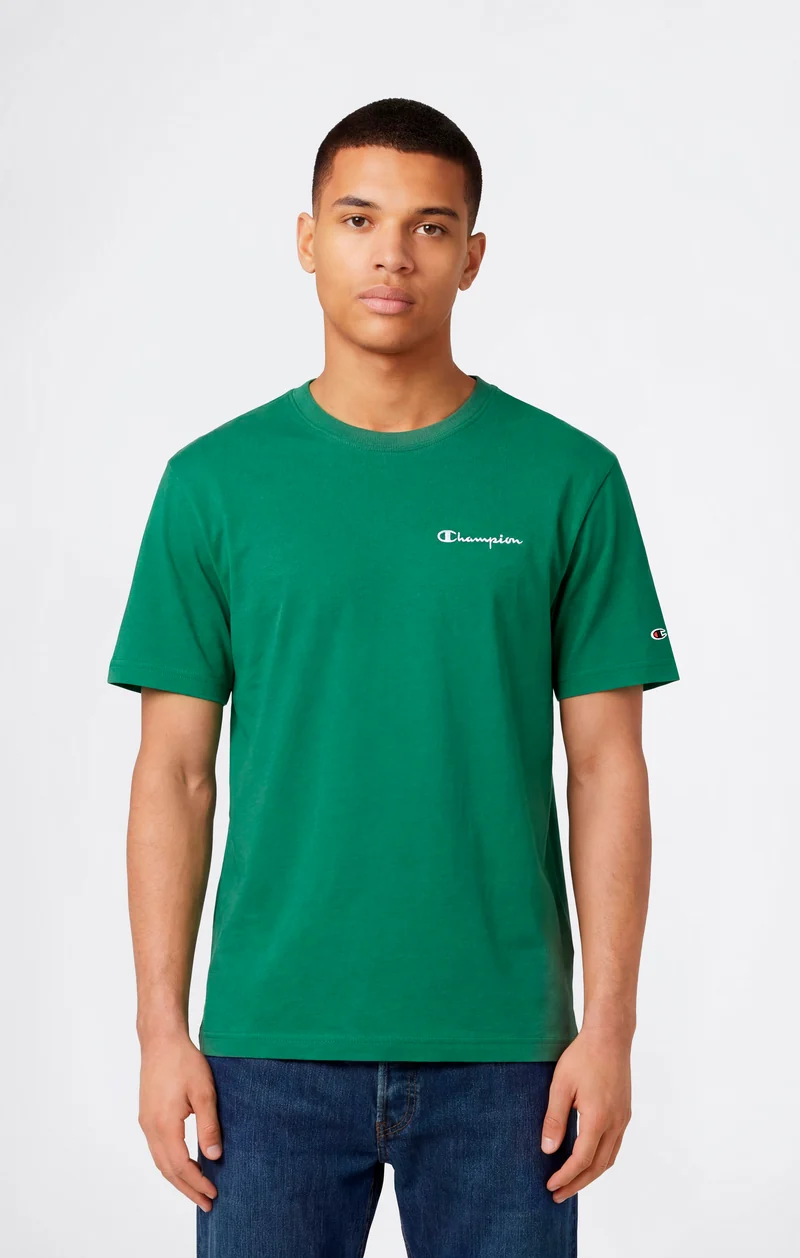 Men’s T-Shirt with Small Embroidered Logo Icons