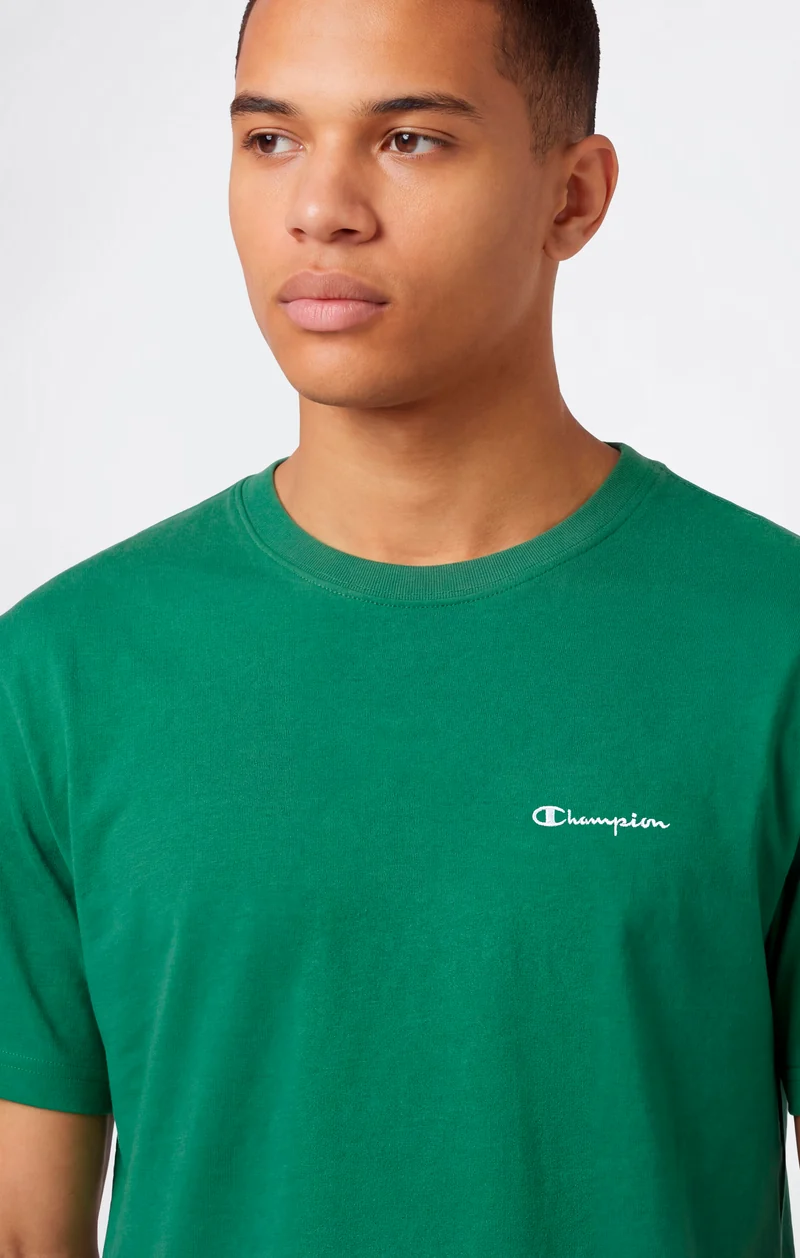 Men’s T-Shirt with Small Embroidered Logo Icons