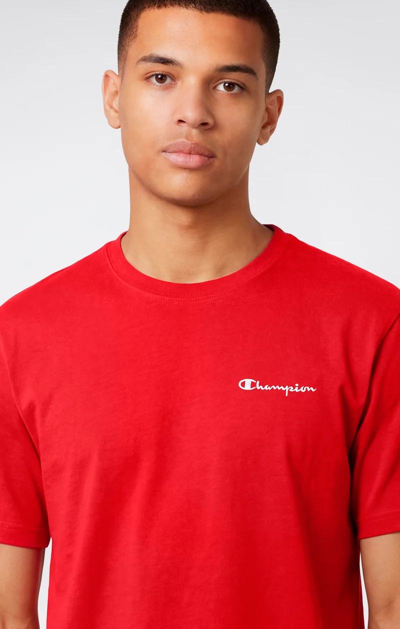 Men’s T-Shirt with Small Embroidered Logo Icons