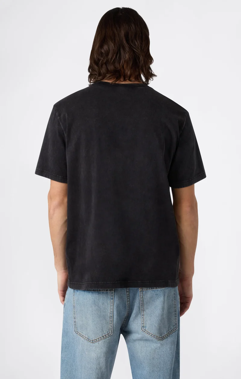 Men’s Heavy Cotton T-Shirt with Reverse Weave Print