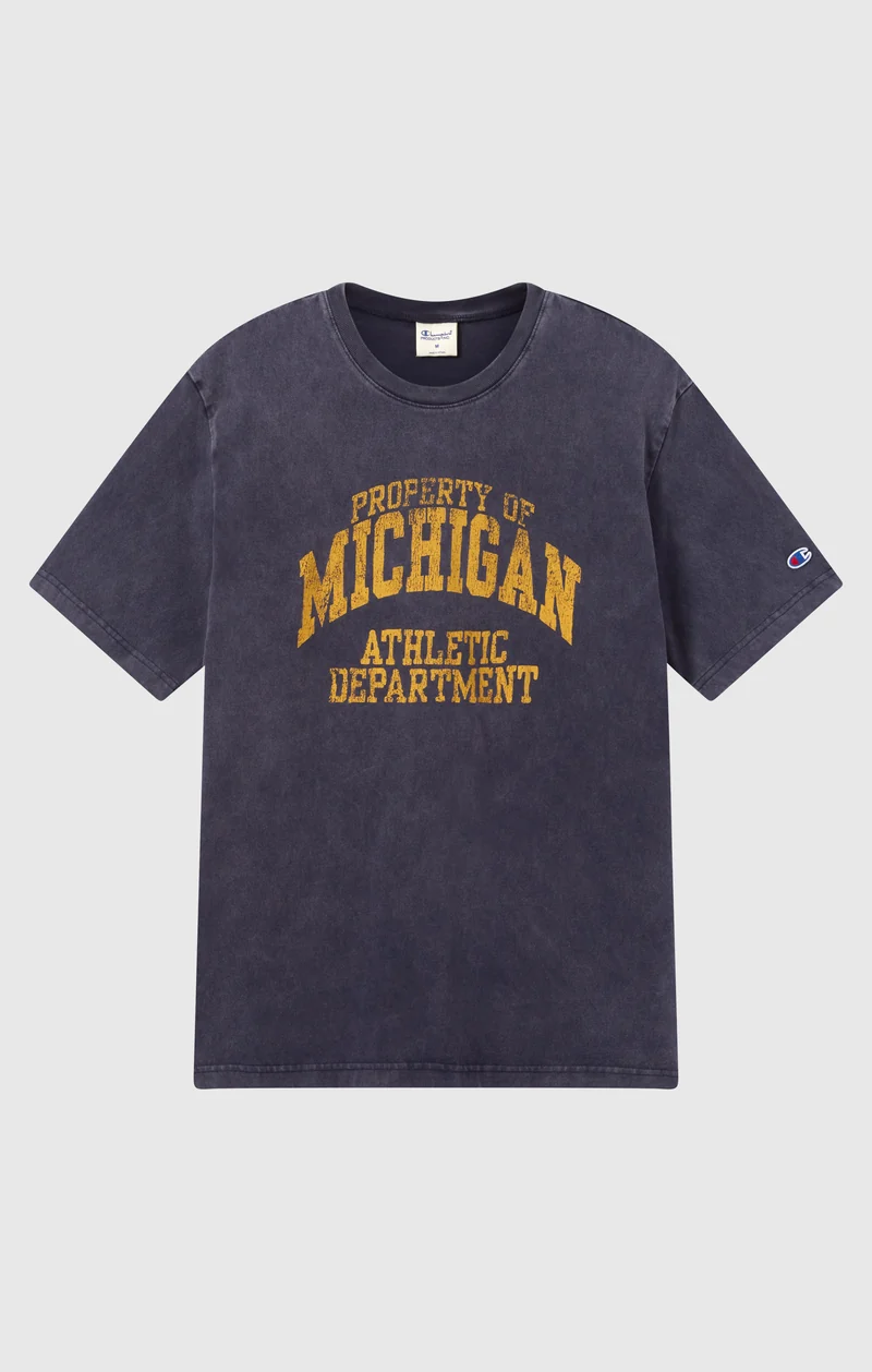 Men’s Heavy Cotton T-Shirt with Reverse Weave Print