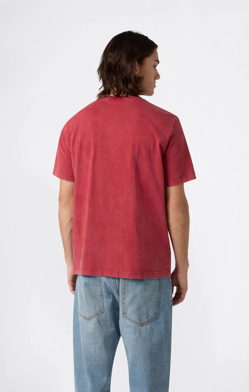 Men’s Heavyweight Cotton T-shirt with Reverse Weave Print