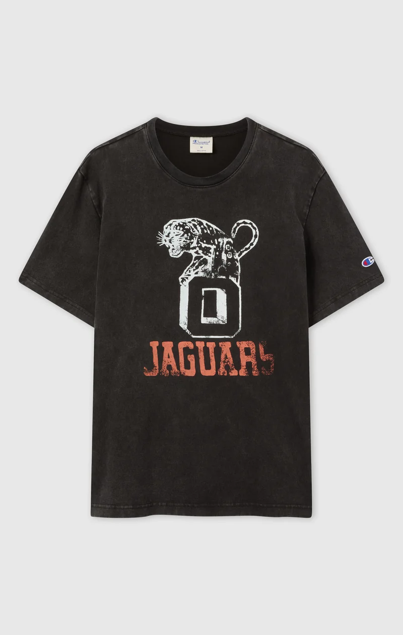 Men’s Heavyweight Cotton T-shirt with Reverse Weave Print