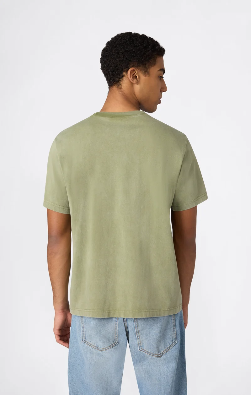 Men’s Heavyweight Cotton T-shirt with Reverse Weave Print