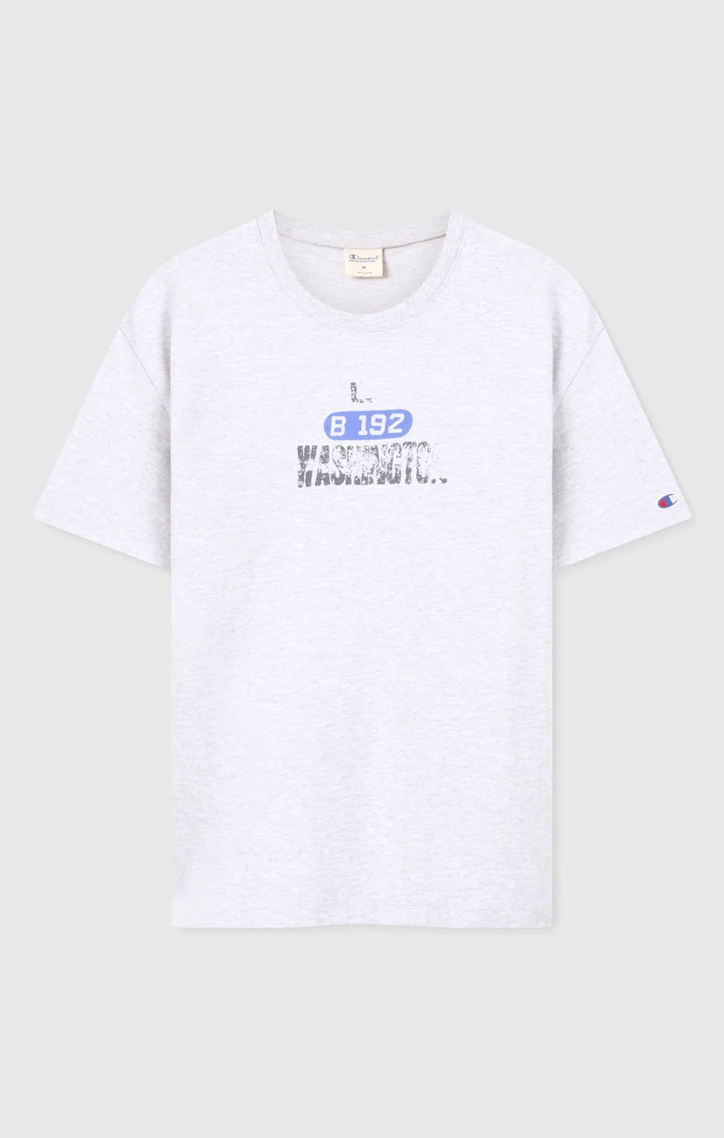 Men’s Heavyweight Cotton T-shirt with Reverse Weave Print