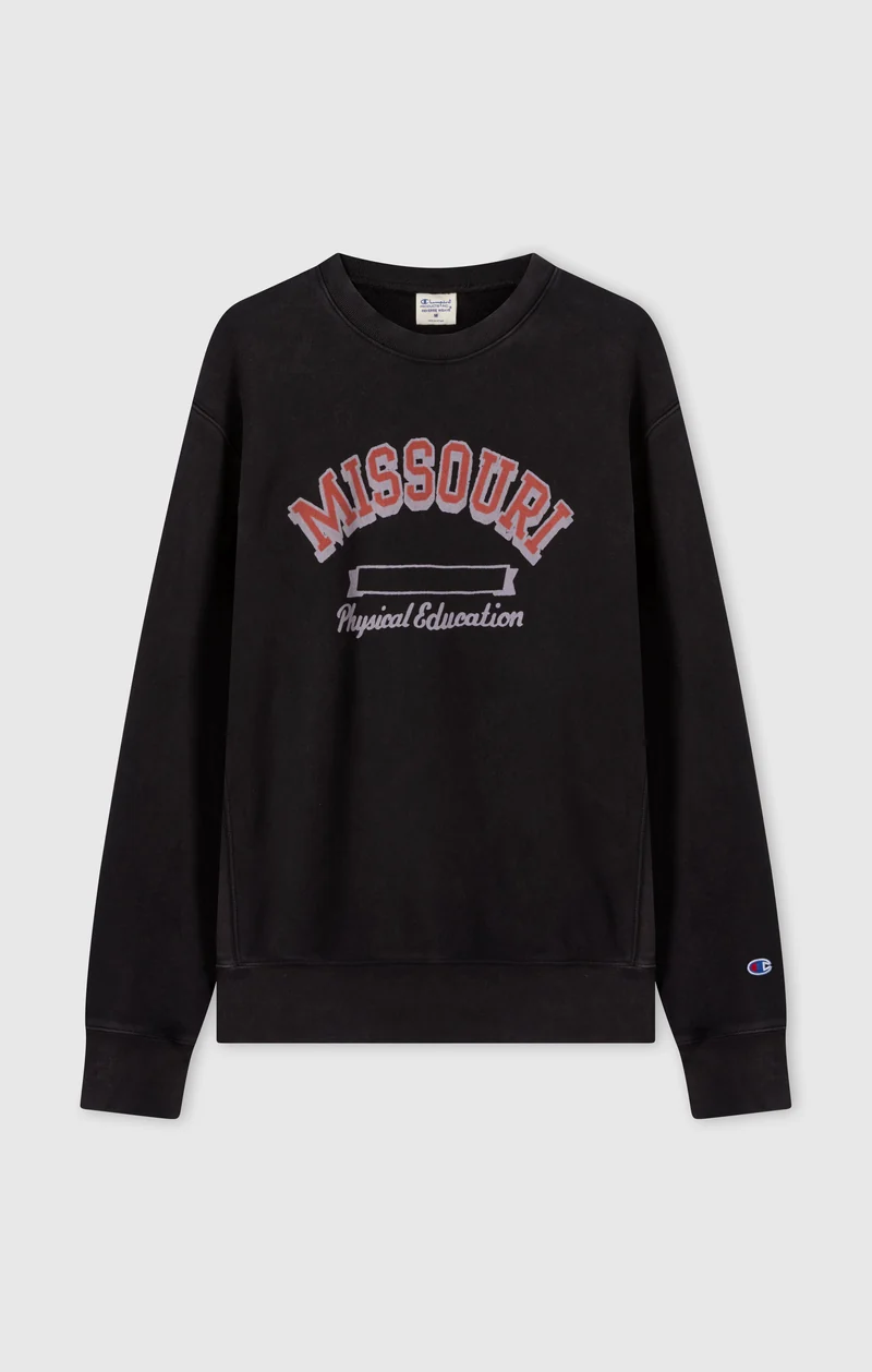 Men’s Heavyweight Crewneck Sweatshirt with Brushed Interior and Print Reverse Weave