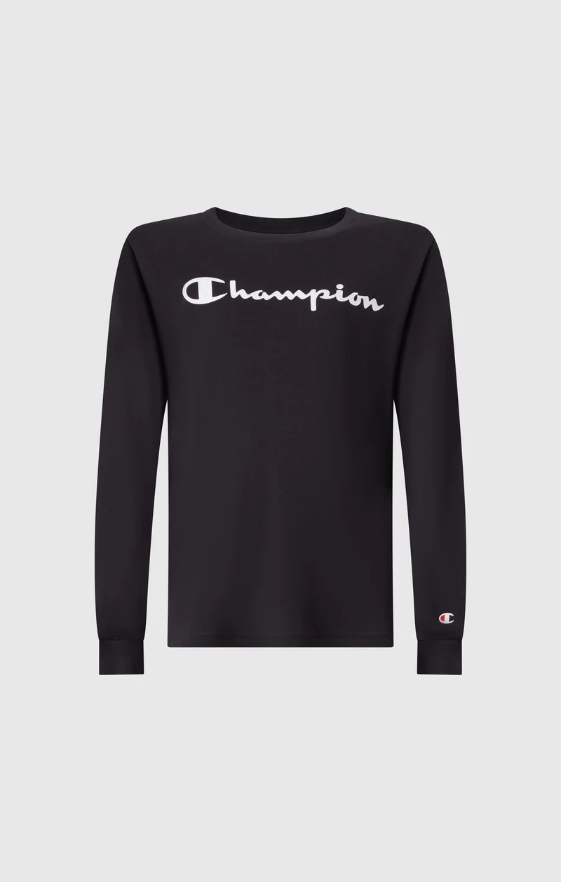 Boys' Long Sleeve T-Shirt Script Logo